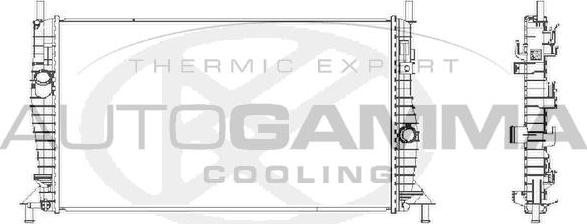 Autogamma 107637 - Радіатор, охолодження двигуна autocars.com.ua