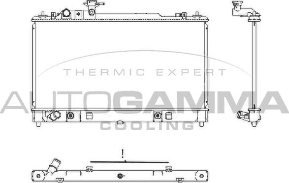 Autogamma 107645 - Радіатор, охолодження двигуна autocars.com.ua