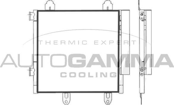 Autogamma 107695 - Конденсатор, кондиціонер autocars.com.ua