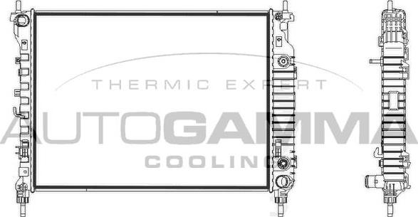 Autogamma 107839 - Радіатор, охолодження двигуна autocars.com.ua