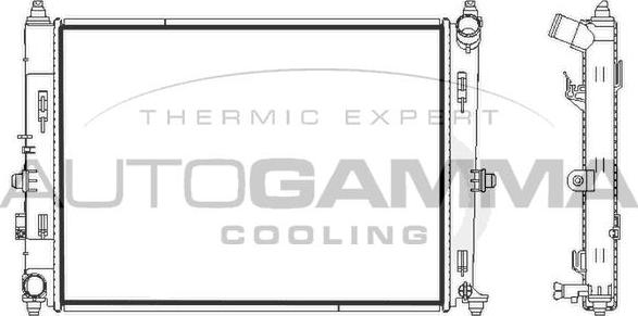 Autogamma 107841 - Радіатор, охолодження двигуна autocars.com.ua