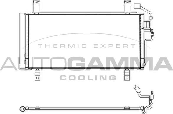 Autogamma 107874 - Конденсатор, кондиціонер autocars.com.ua