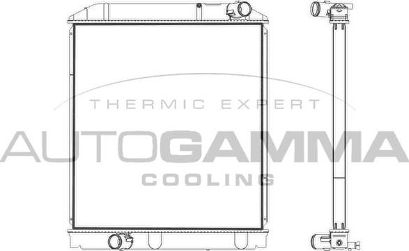 Autogamma 107889 - Радіатор, охолодження двигуна autocars.com.ua