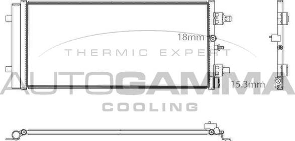 Autogamma 107900 - Конденсатор, кондиціонер autocars.com.ua