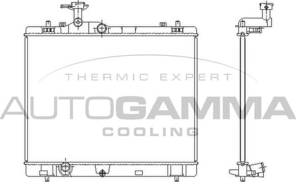 Autogamma 107988 - Радіатор, охолодження двигуна autocars.com.ua