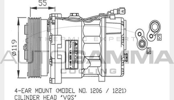 Autogamma 108023 - Компрессор кондиционера autodnr.net