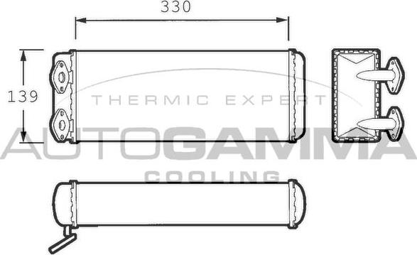 Autogamma 300981 - Теплообмінник, опалення салону autocars.com.ua