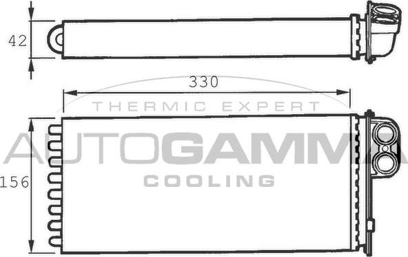 Autogamma 300984 - Теплообмінник, опалення салону autocars.com.ua