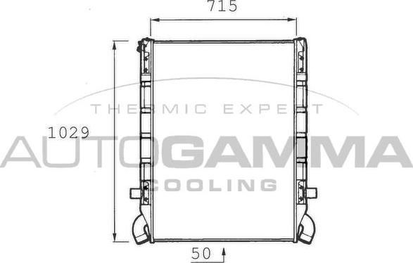 Autogamma 400088 - Радіатор, охолодження двигуна autocars.com.ua