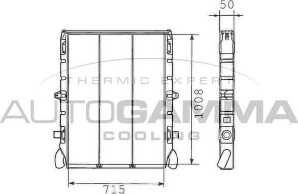 Autogamma 400090 - Радіатор, охолодження двигуна autocars.com.ua