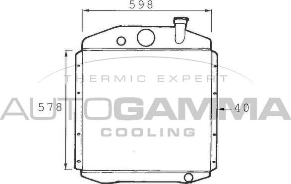 Autogamma 400194 - Радіатор, охолодження двигуна autocars.com.ua