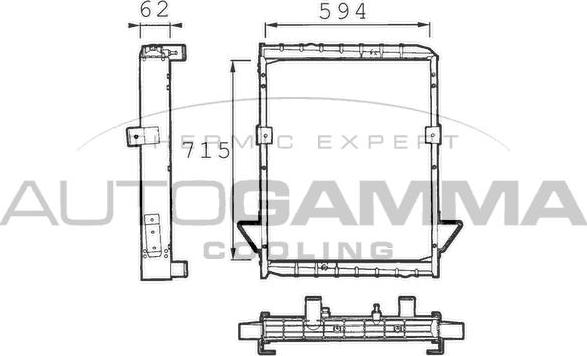 Autogamma 400276 - Радиатор, охлаждение двигателя autodnr.net