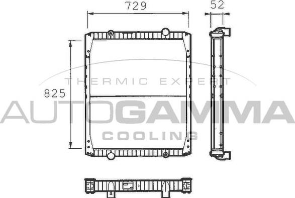 Autogamma 400360 - Радіатор, охолодження двигуна autocars.com.ua