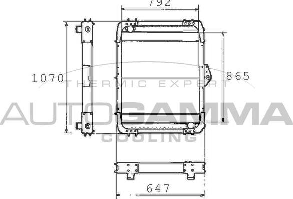 Autogamma 400384 - Радіатор, охолодження двигуна autocars.com.ua