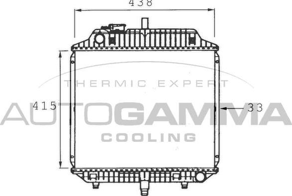 Autogamma 400442 - Радиатор, охлаждение двигателя autodnr.net