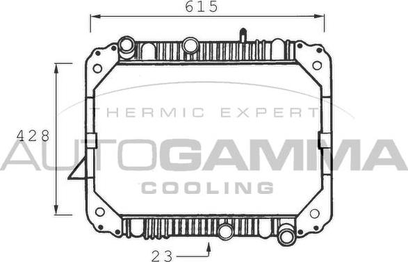 Autogamma 400486 - Радіатор, охолодження двигуна autocars.com.ua