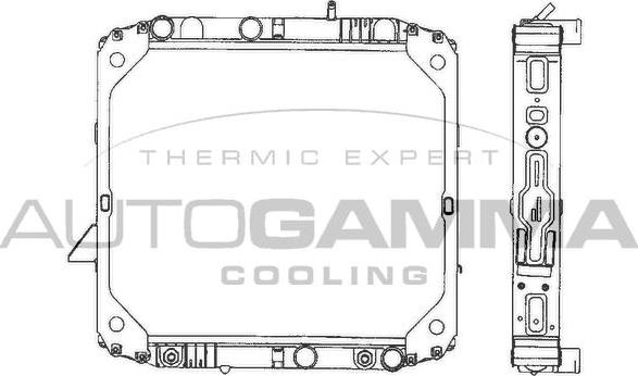 Autogamma 400496 - Радіатор, охолодження двигуна autocars.com.ua