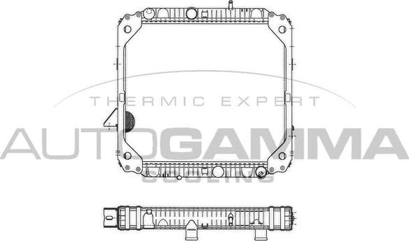 Autogamma 400626 - Радіатор, охолодження двигуна autocars.com.ua