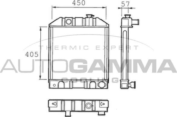 Autogamma 400674 - Радіатор, охолодження двигуна autocars.com.ua