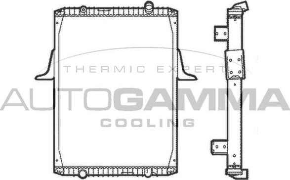 Autogamma 401024 - Радіатор, охолодження двигуна autocars.com.ua