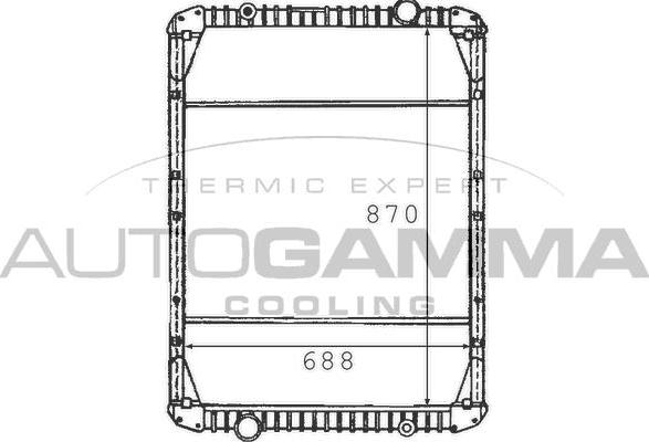 Autogamma 401074 - Радіатор, охолодження двигуна autocars.com.ua