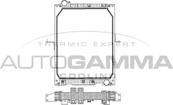 Autogamma 401464 - Радіатор, охолодження двигуна autocars.com.ua