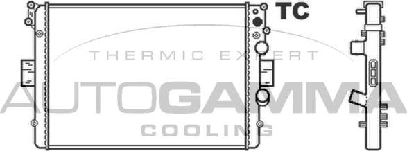 Autogamma 403346 - Радіатор, охолодження двигуна autocars.com.ua