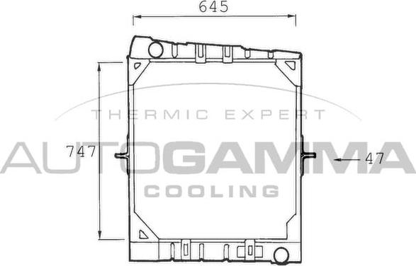 Autogamma 403470 - Радіатор, охолодження двигуна autocars.com.ua