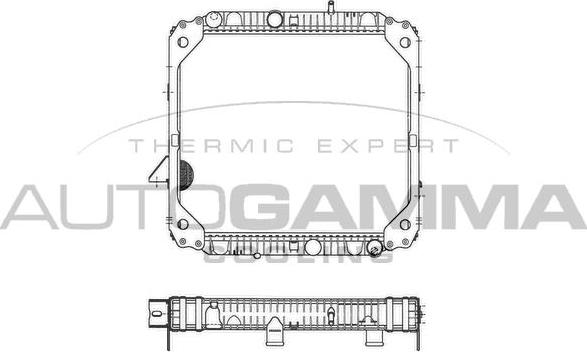 Autogamma 403488 - Радіатор, охолодження двигуна autocars.com.ua