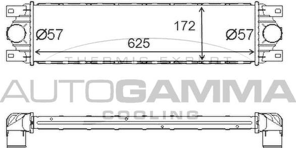 Autogamma 403624 - Интеркулер autocars.com.ua