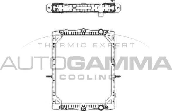 Autogamma 405488 - Радіатор, охолодження двигуна autocars.com.ua