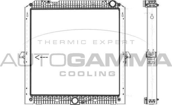 Autogamma 405524 - Радіатор, охолодження двигуна autocars.com.ua