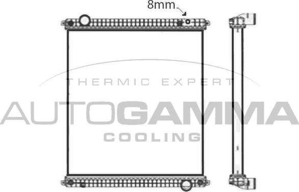 Autogamma 405552 - Радиатор, охлаждение двигателя autodnr.net