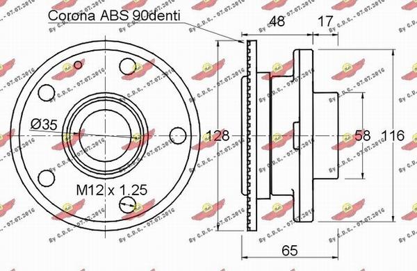 Autokit 01.339 - Комплект підшипника маточини колеса autocars.com.ua