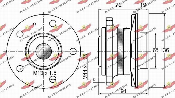 Autokit 01.97178 - Комплект подшипника ступицы колеса autodnr.net