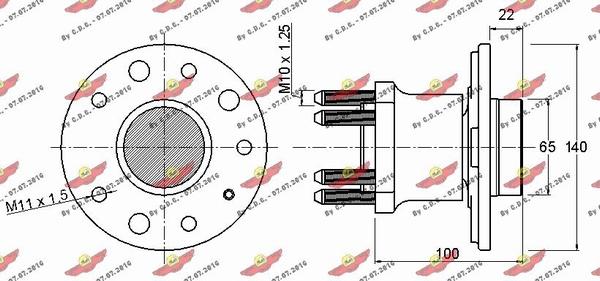 Autokit 01.97183 - Комплект підшипника маточини колеса autocars.com.ua