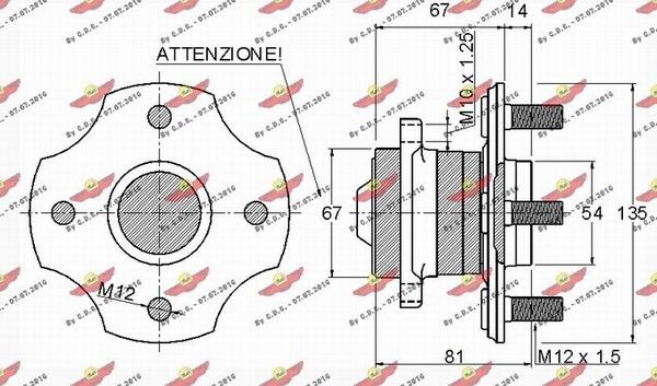 Autokit 01.97622 - Комплект підшипника маточини колеса autocars.com.ua