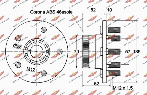 Autokit 01.97927 - Комплект підшипника маточини колеса autocars.com.ua