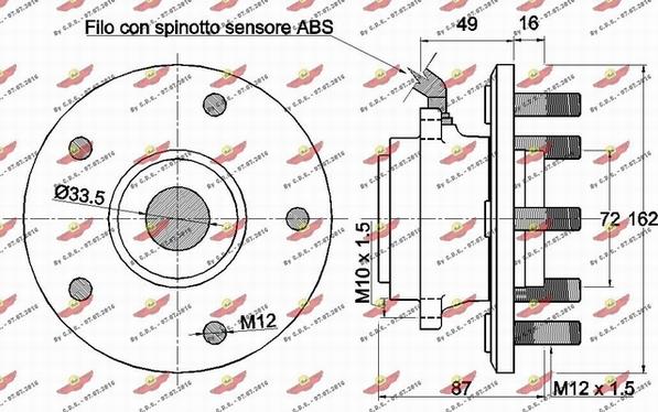 Autokit 01.98053 - Комплект підшипника маточини колеса autocars.com.ua