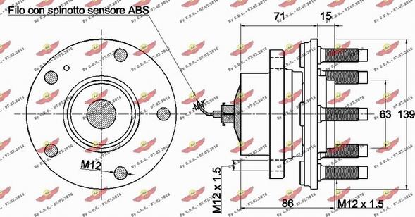 Autokit 01.98068 - Комплект підшипника маточини колеса autocars.com.ua