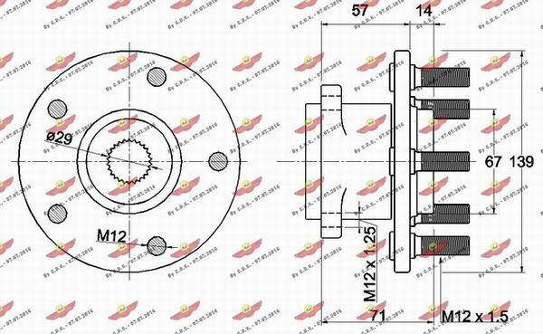 Autokit 01.98117 - Комплект підшипника маточини колеса autocars.com.ua