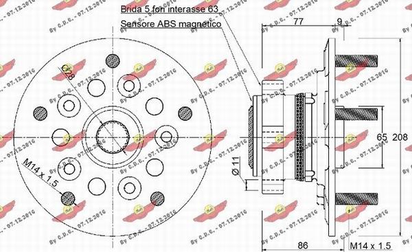 Autokit 01.98286 - Комплект підшипника маточини колеса autocars.com.ua