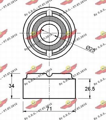 Autokit 03.024 - Натяжна ролик, ремінь ГРМ autocars.com.ua