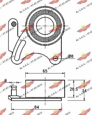 Autokit 03.098 - Натяжна ролик, ремінь ГРМ autocars.com.ua