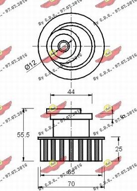 Autokit 03.141 - Натяжна ролик, ремінь ГРМ autocars.com.ua