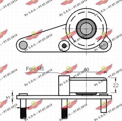 Autokit 03.228 - Натягувач ременя, клинові зуб. autocars.com.ua