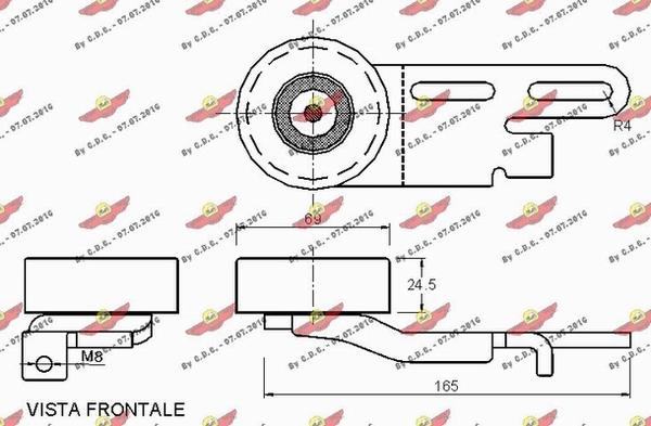 Autokit 03.257 - Натягувач ременя, клинові зуб. autocars.com.ua