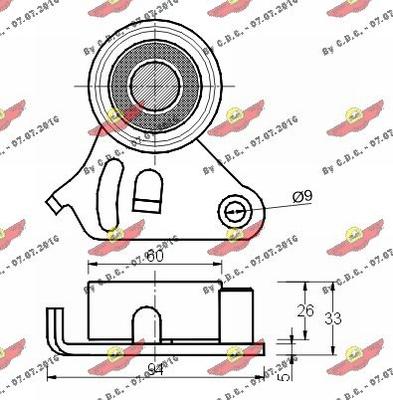 Autokit 03.311 - Натяжна ролик, ремінь ГРМ autocars.com.ua