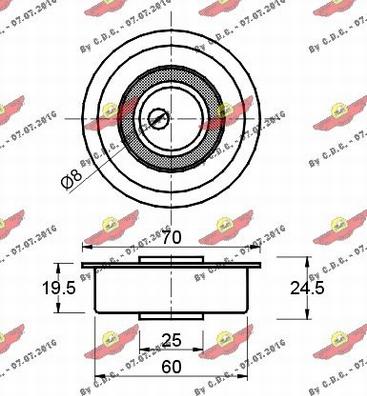 Autokit 03.325 - Натяжной ролик, ремень ГРМ autodnr.net