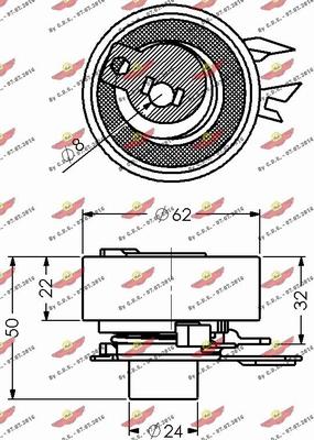 Autokit 03.359 - Натяжной ролик, ремень ГРМ autodnr.net